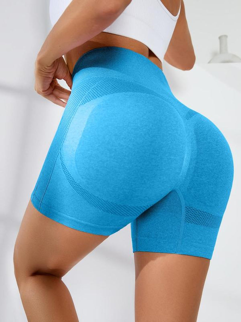 Women'S Plain Sports Short Leggings, Sporty Breathable Comfy Stretchy Skinny Shorts, Summer Outfits, Ladies Sports Bottoms for Gym Yoga Workout Fitness