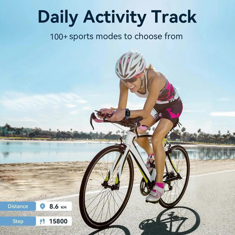 2025 New Multifunctional Men Women'S Smartwatch, 1.85-Inch Smart Watch with Answer/Make Calls/100+ Sports Modes/Message Reminder, IP67 Waterproof for Android Iphone, Gift, Sports Tracking Wristwatch