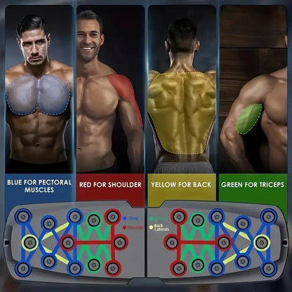 【Upgraded Version】 Push up Board, Push-Up Board Training Set, 30 Holes Home Push-Up Training Board, Pull Bar, Chest Muscle Abdominal Muscle Training Equipment for Men & Women, Fitness Enthusiasts, Upper Body Strength, Portable Design, Ab Workout Machine