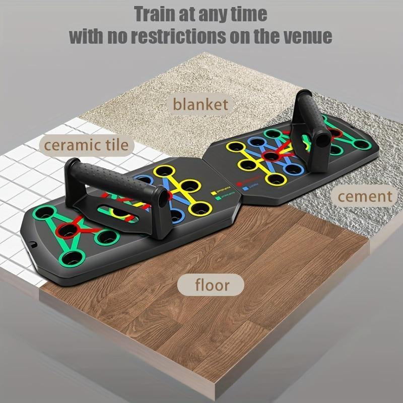 【Upgraded Version】 Push up Board, Push-Up Board Training Set, 30 Holes Home Push-Up Training Board, Pull Bar, Chest Muscle Abdominal Muscle Training Equipment for Men & Women, Fitness Enthusiasts, Upper Body Strength, Portable Design, Ab Workout Machine