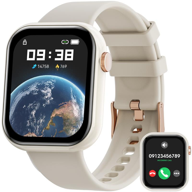 2025 New Multifunctional Men Women'S Smartwatch, 1.85-Inch Smart Watch with Answer/Make Calls/100+ Sports Modes/Message Reminder, IP67 Waterproof for Android Iphone, Gift, Sports Tracking Wristwatch