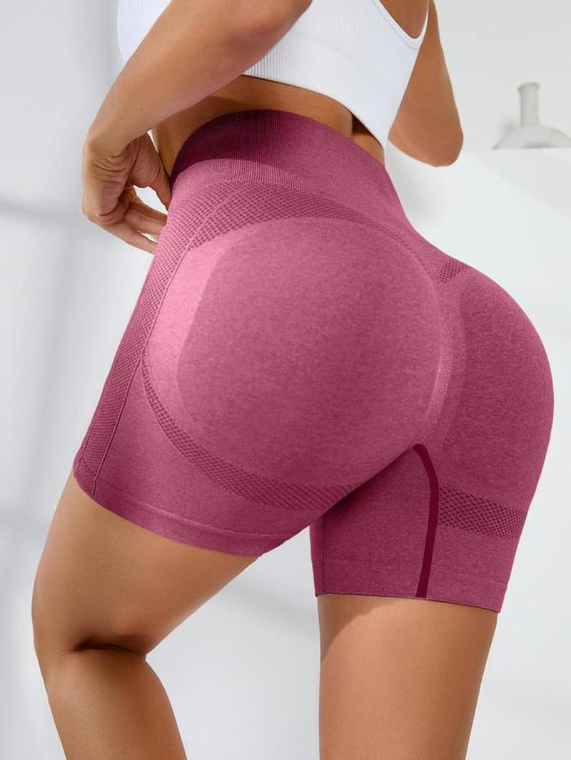 Women'S Plain Sports Short Leggings, Sporty Breathable Comfy Stretchy Skinny Shorts, Summer Outfits, Ladies Sports Bottoms for Gym Yoga Workout Fitness