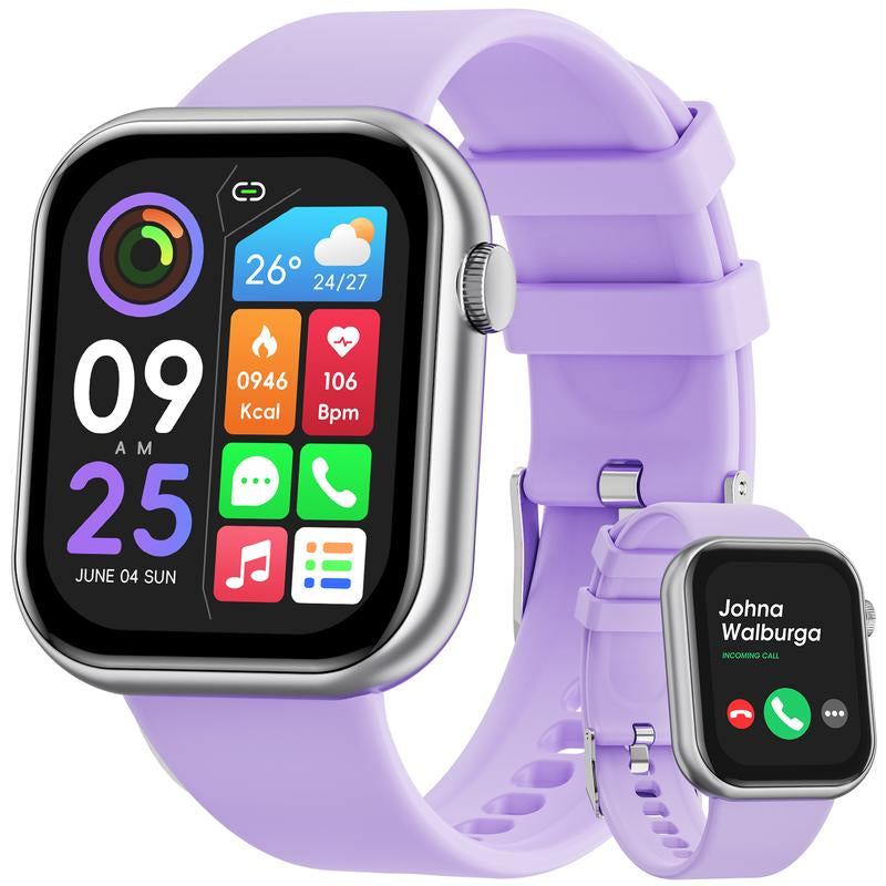 2025 New Multifunctional Men Women'S Smartwatch, 1.85-Inch Smart Watch with Answer/Make Calls/100+ Sports Modes/Message Reminder, IP67 Waterproof for Android Iphone, Gift, Sports Tracking Wristwatch