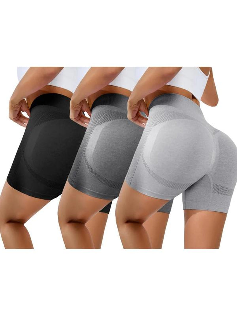 Women'S Plain Sports Short Leggings, Sporty Breathable Comfy Stretchy Skinny Shorts, Summer Outfits, Ladies Sports Bottoms for Gym Yoga Workout Fitness
