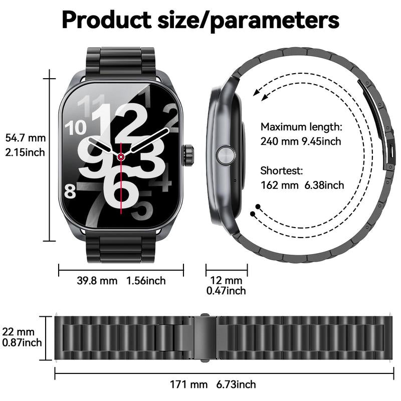 Smart Watch, 2.01 " Smartwatches for Men (Answer/Make Calls), Sports Modes with Fitness Tracker Watch, Life Waterproof Activity Tracker, Smartwatch for Android Ios #TOP PICKS